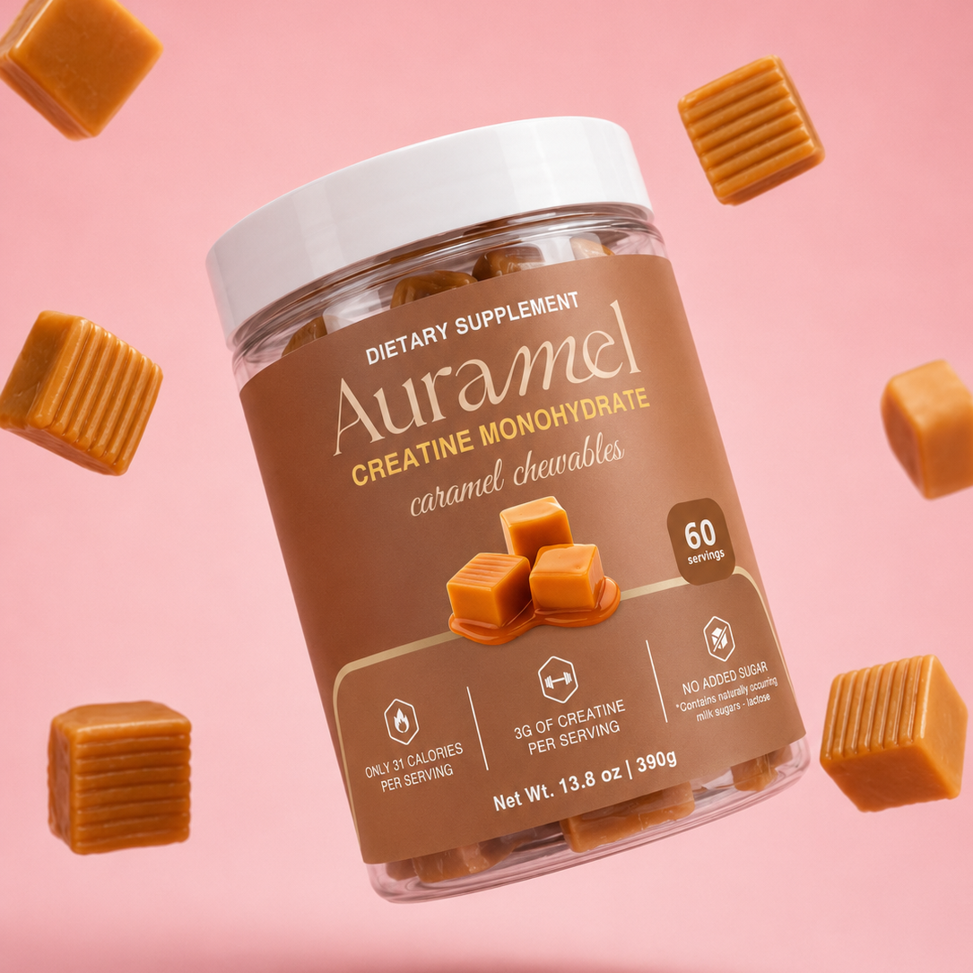Auramel Creatine Monohydrate Caramel Chewables
