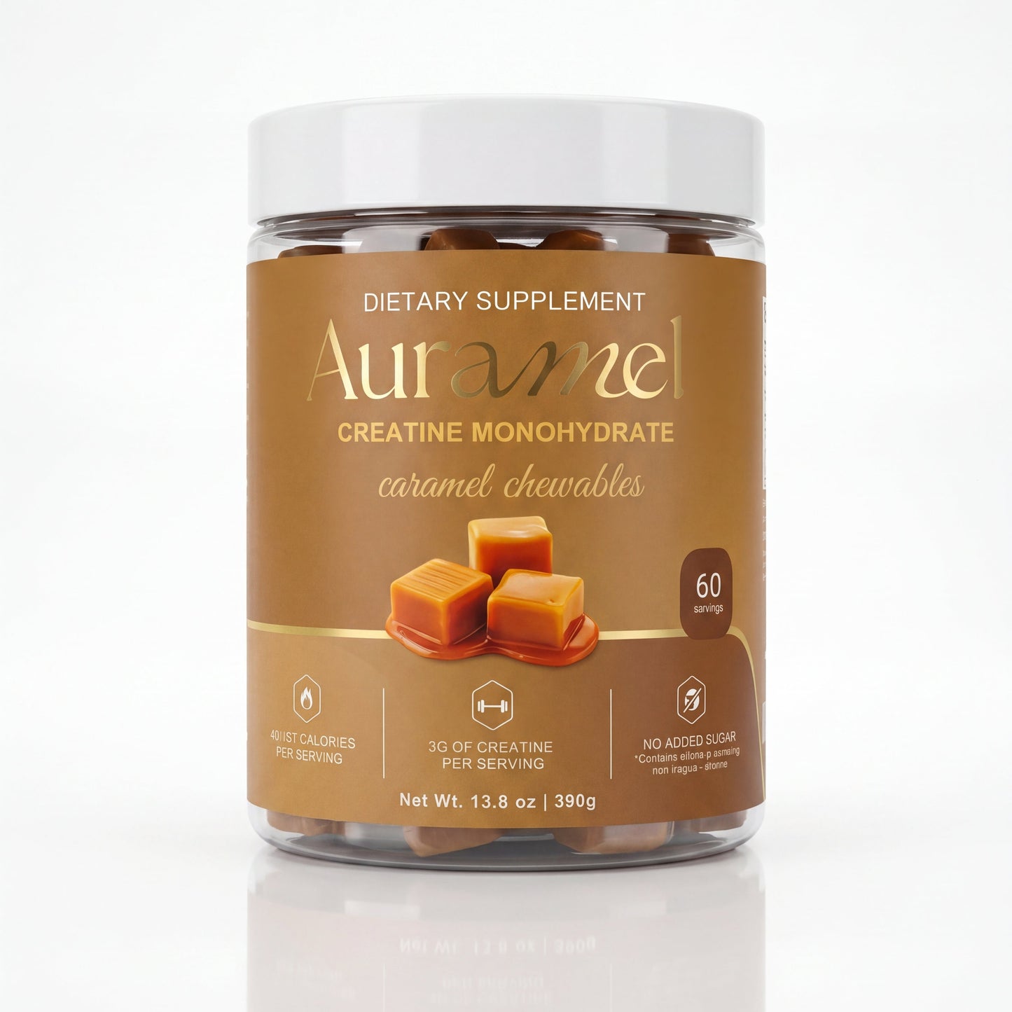 Auramel Creatine Monohydrate Caramel Chewables